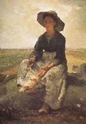 Jean Francois Millet Shepherdess china oil painting reproduction